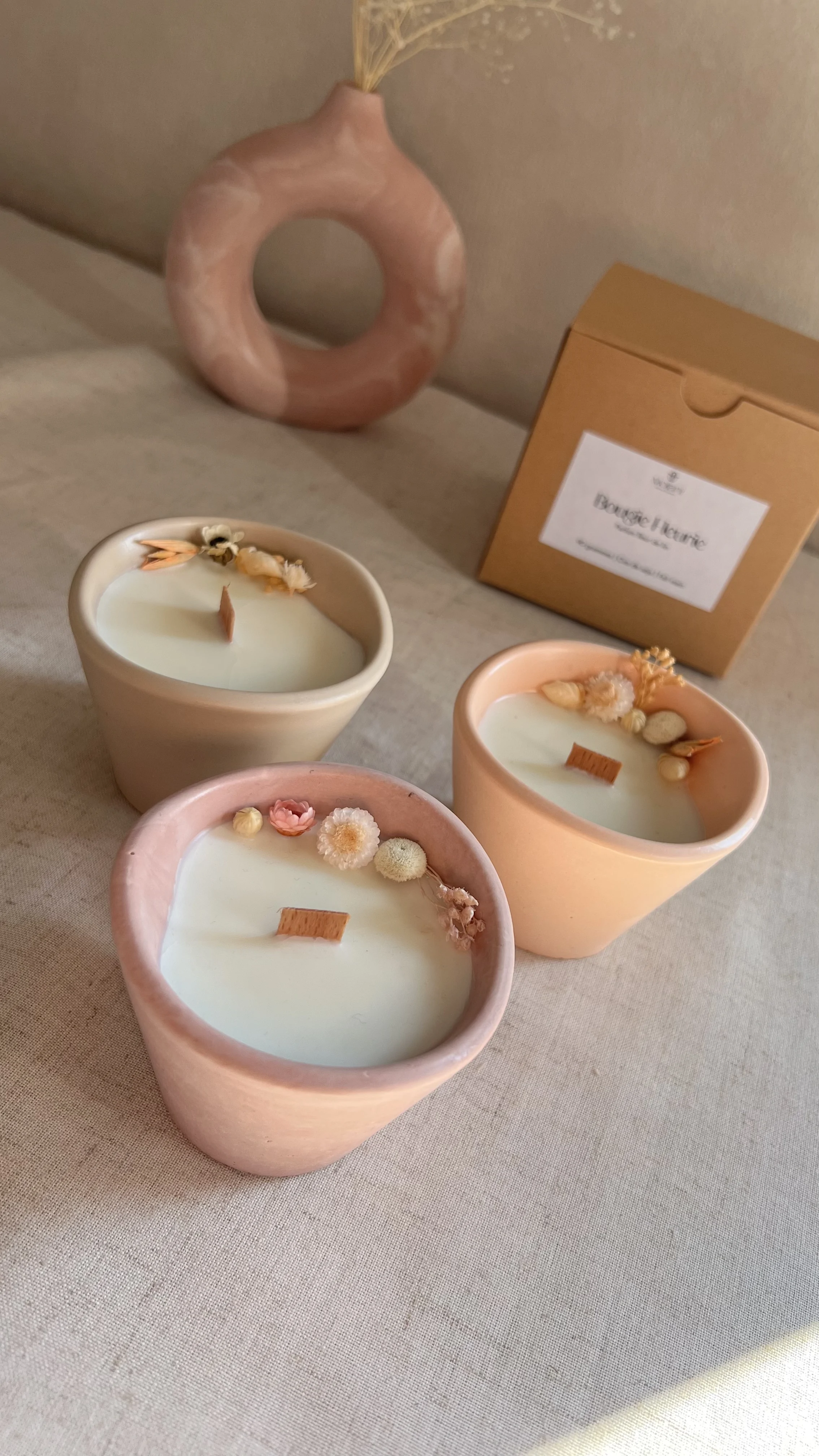 Petite Bougie Fleurie Mojani